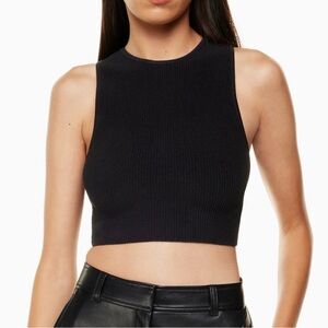 Aritzia Sculpt Knit Racer Cropped Tank
